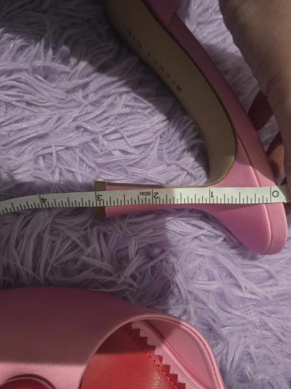 Gianni Bini Pink Open-Toe Mules with Red Cherry Accent - Picture 3 of 3